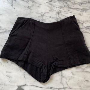 Black mini shorts